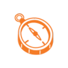 An orange basketball is in motion, spinning against a white background, with the rim and net visible behind it.